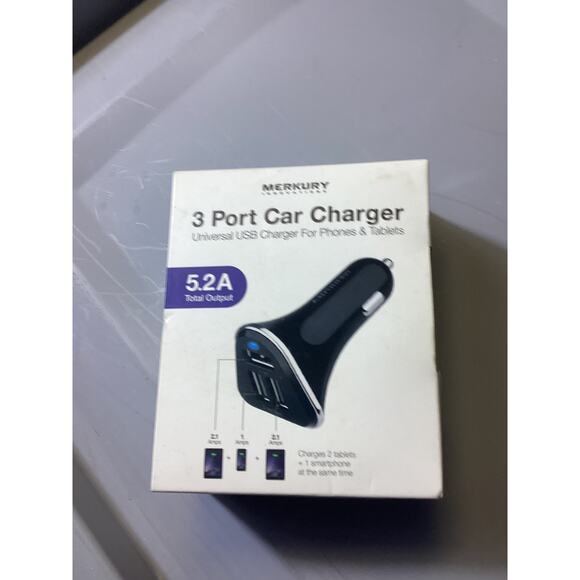 Merkury 3 PORT CAR CHARGER 5.2A Total Output - Picture 2 of 2